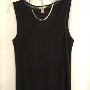 Banana Republic Black Linen Knit Tank